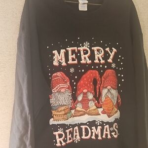 Port and Company Black Merry Readmas Sweatshirt